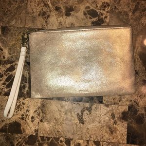 Metallic Gold Fossil Wristlet